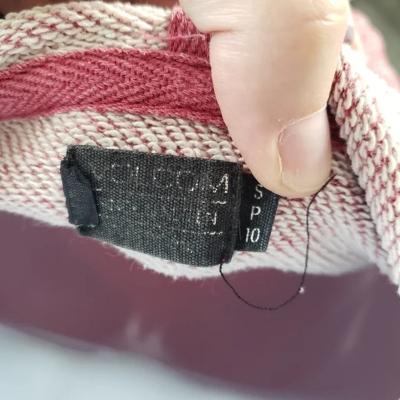 Volcom Women's Small Heather Red Jacket Full Zip Hooded Skater Casual - Picture 5 of 8